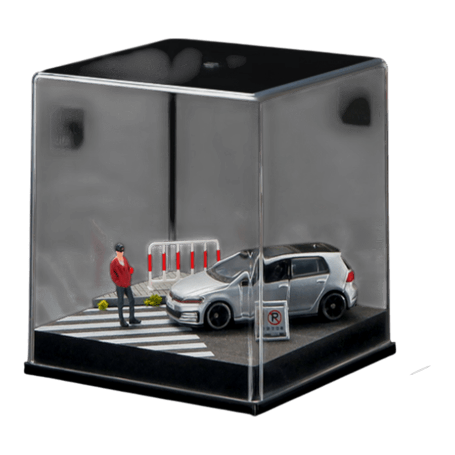1:64 Diorama - Single Sidewalk with Pedestrian Scene