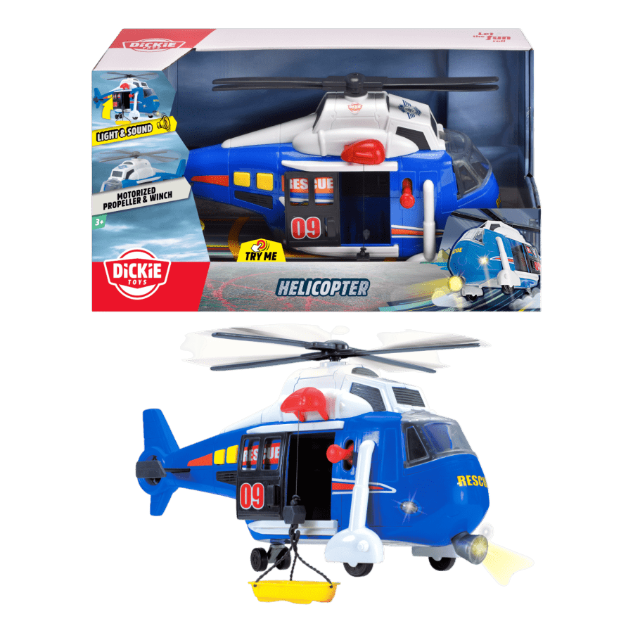 Dickie Toys - SOS Rescue Helicopter with Lights & Sounds