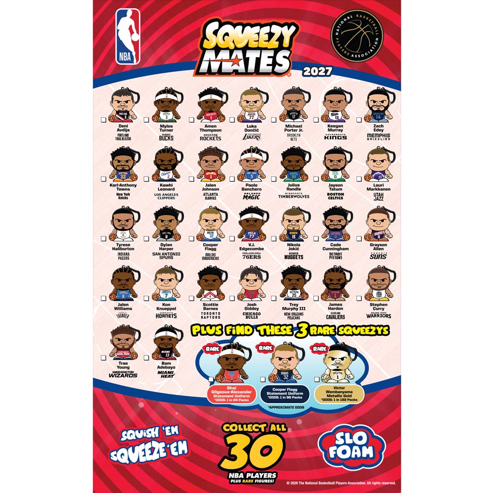 Squeezymates 2027 NBA 2.5 Inch Blind Packs