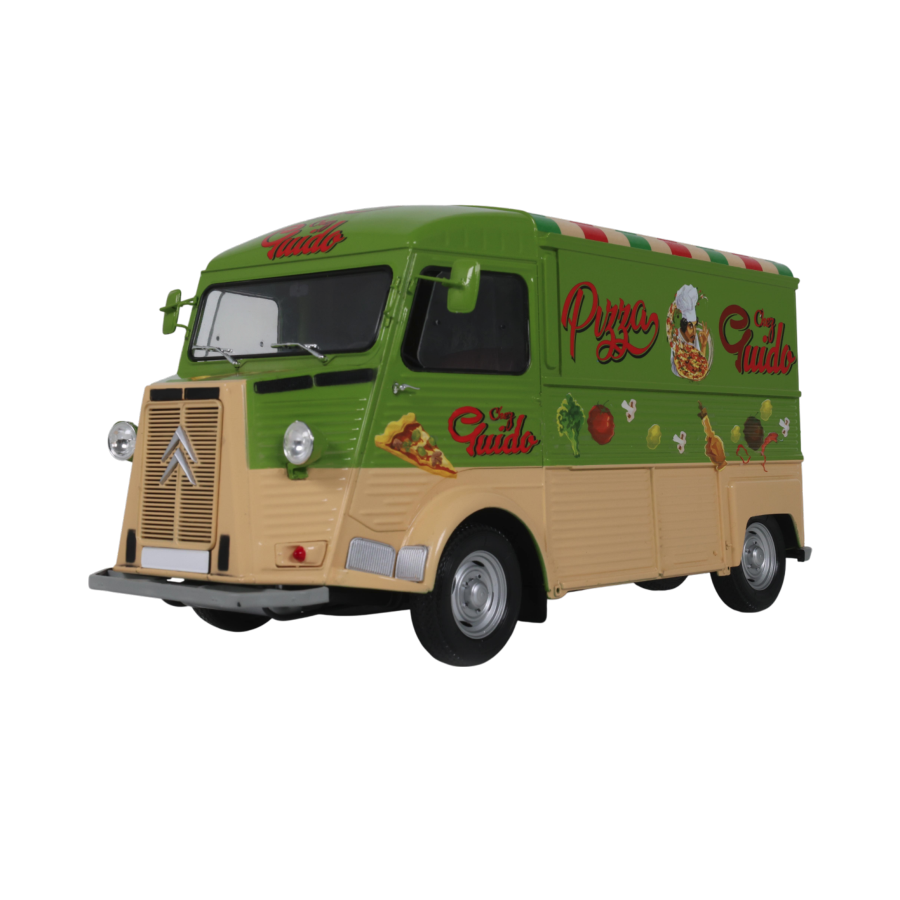 Solido Cars - 1969 Citroen Type HY Guido Pizza (Green) 1:18 Diecast Vehicle