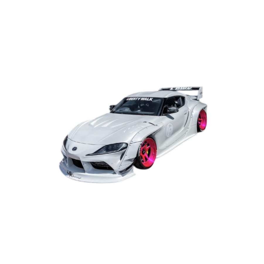 Solido Cars - 1:18 Toyota GR Supra Liberty Walk Body Kit White & Pink 2025 Diecast Vehicle
