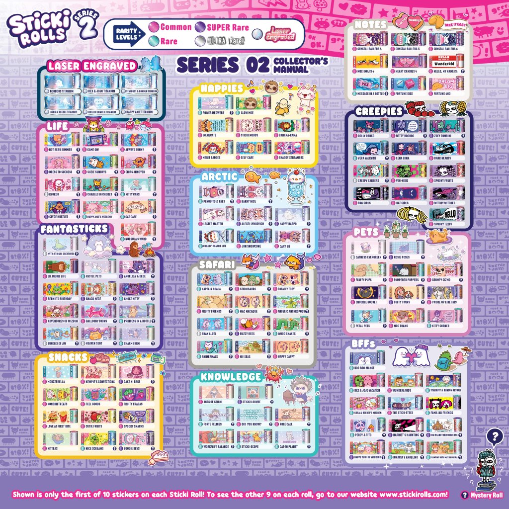Sticki Rolls Sticki Bands Sticker Bracelets Series 2