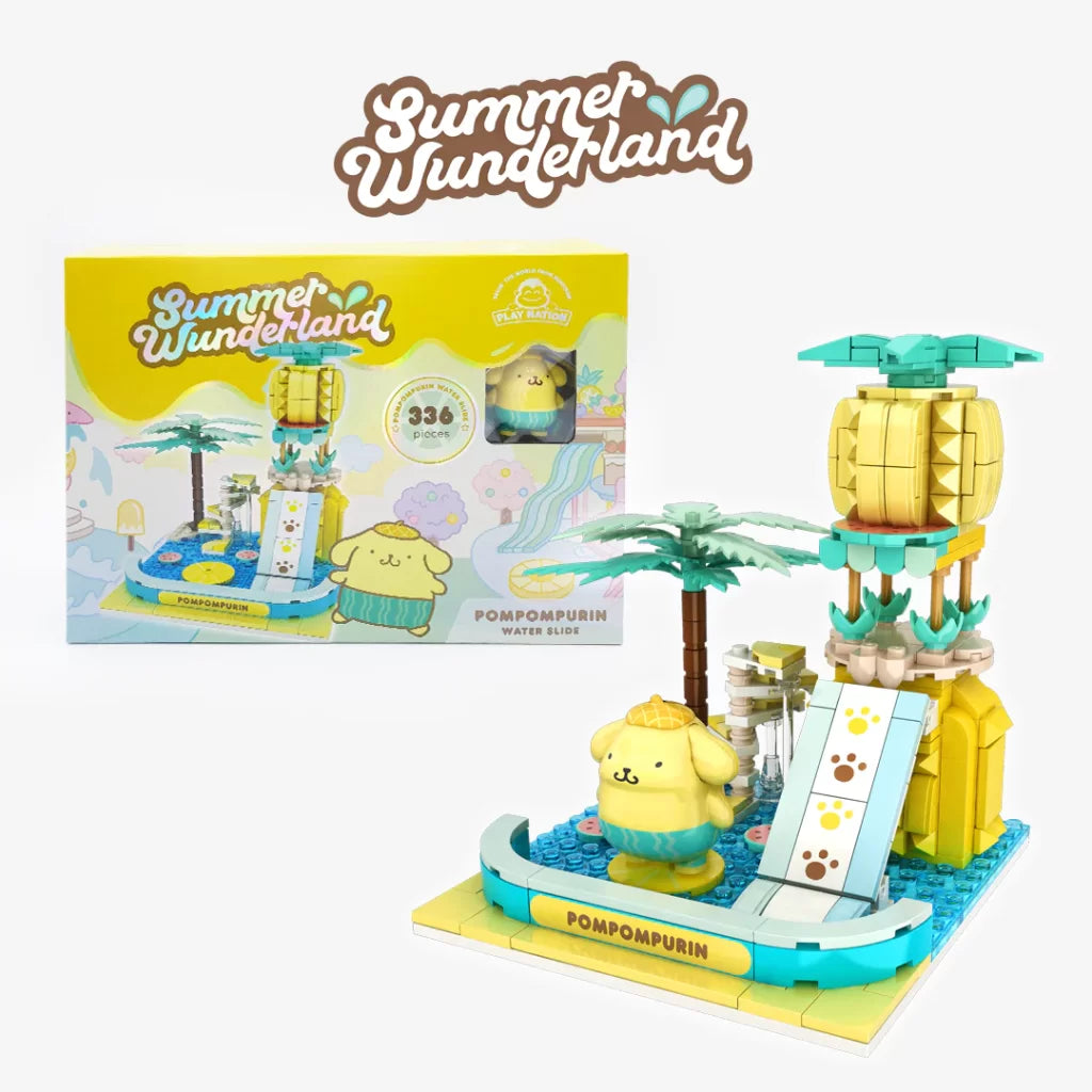HELLO KITTY - YuMe Blocks Summer Wunderland- Pompompurin Water Slide