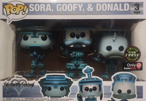 Kingdom Hearts - Sora, Goofy & Donald Gamestop Exclusive CHASE 3 Pack Pop! Vinyl