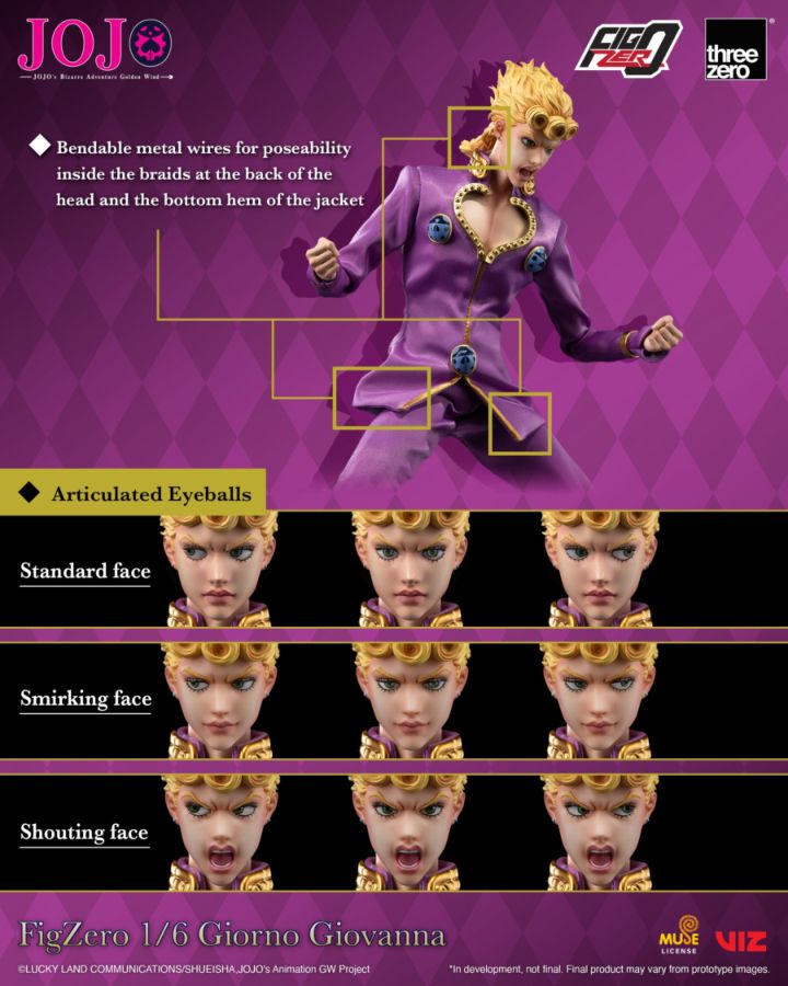 Jojo's Bizarre Adventure - Giorno Giovanna 1:6 Scale Action Figure