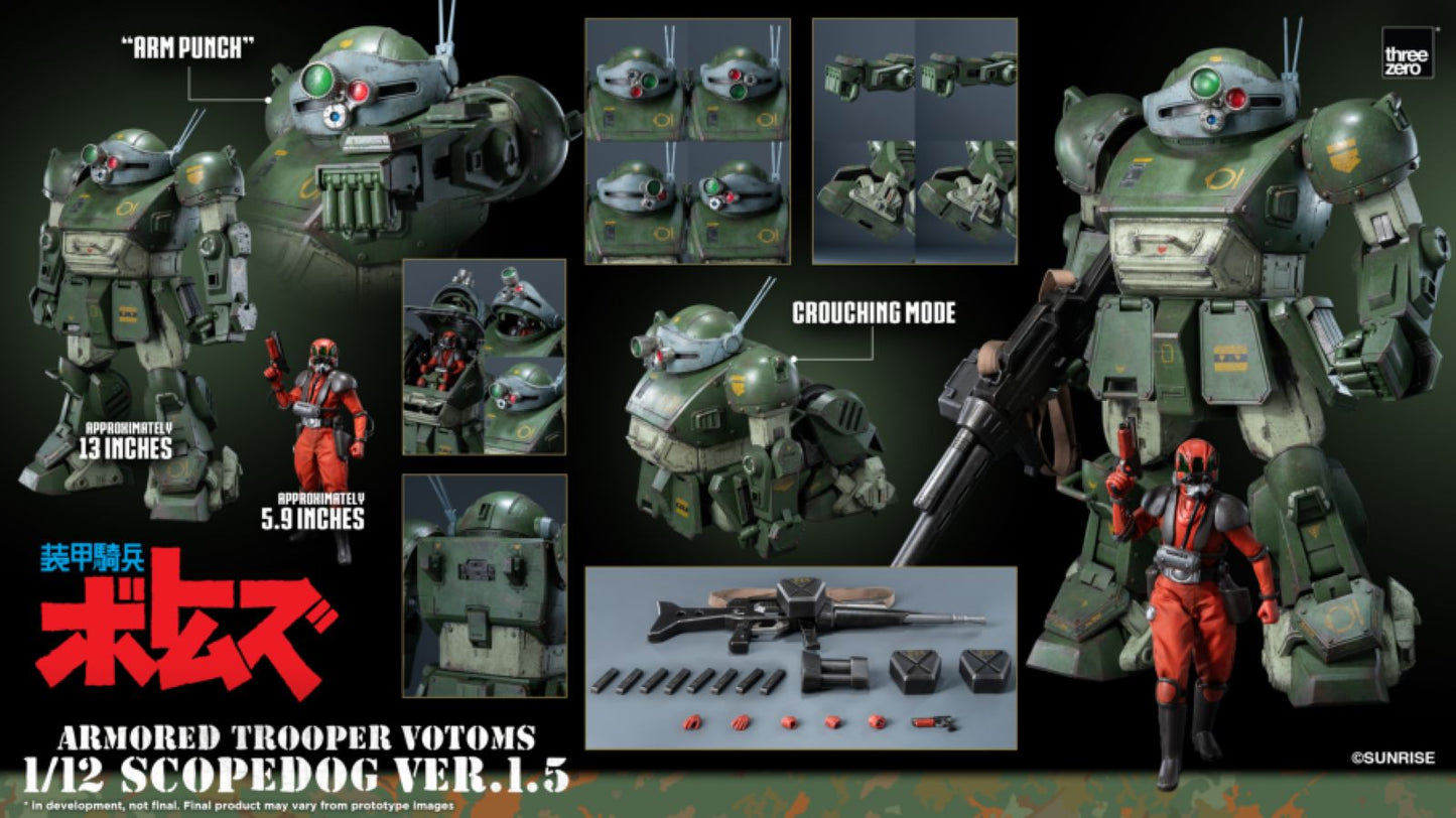 Armored Trooper VOTOMS - Scopedog Version 1.5 1:12 Scale Action Figure