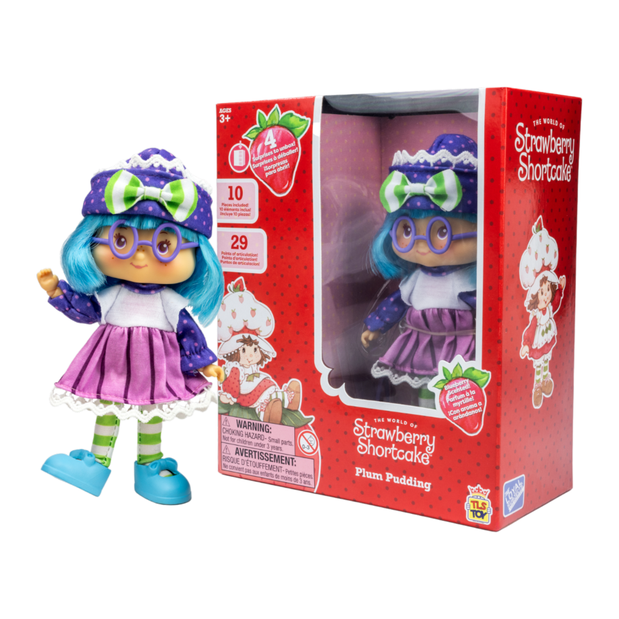 Strawberry Shortcake Plum Pudding 5.5 Scented SDCC 2024 Exclusive Vintage Fashion Doll Ozzie Collectables