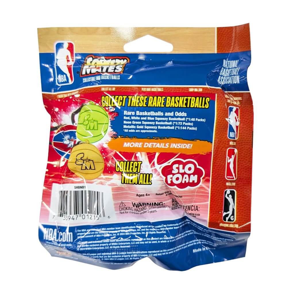 SQUEEZYMATES 2024 NBA 2.5” Squishy Team Basketball