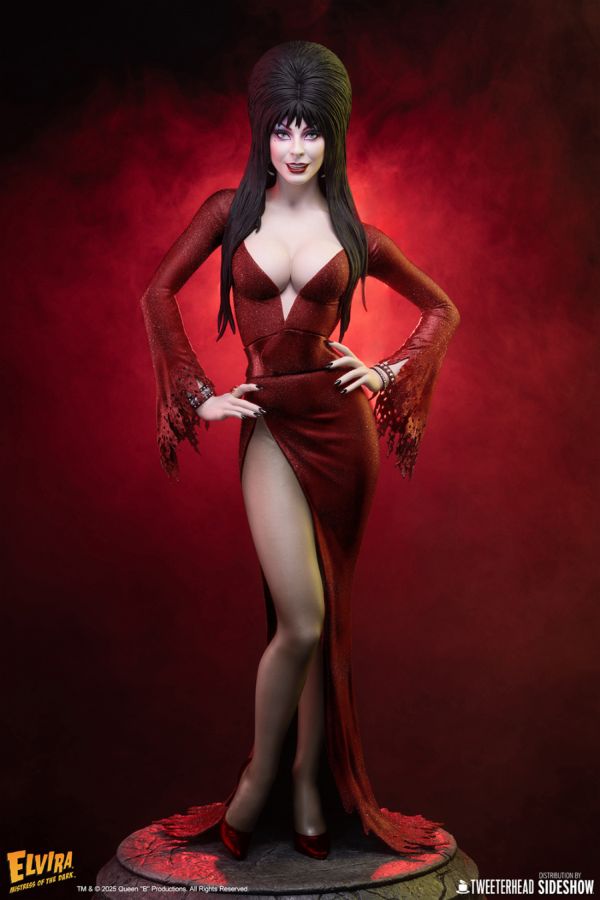 Elvira: Mistress of the Dark - Elvira (Red Glitter Dress) 1:4 Maquette