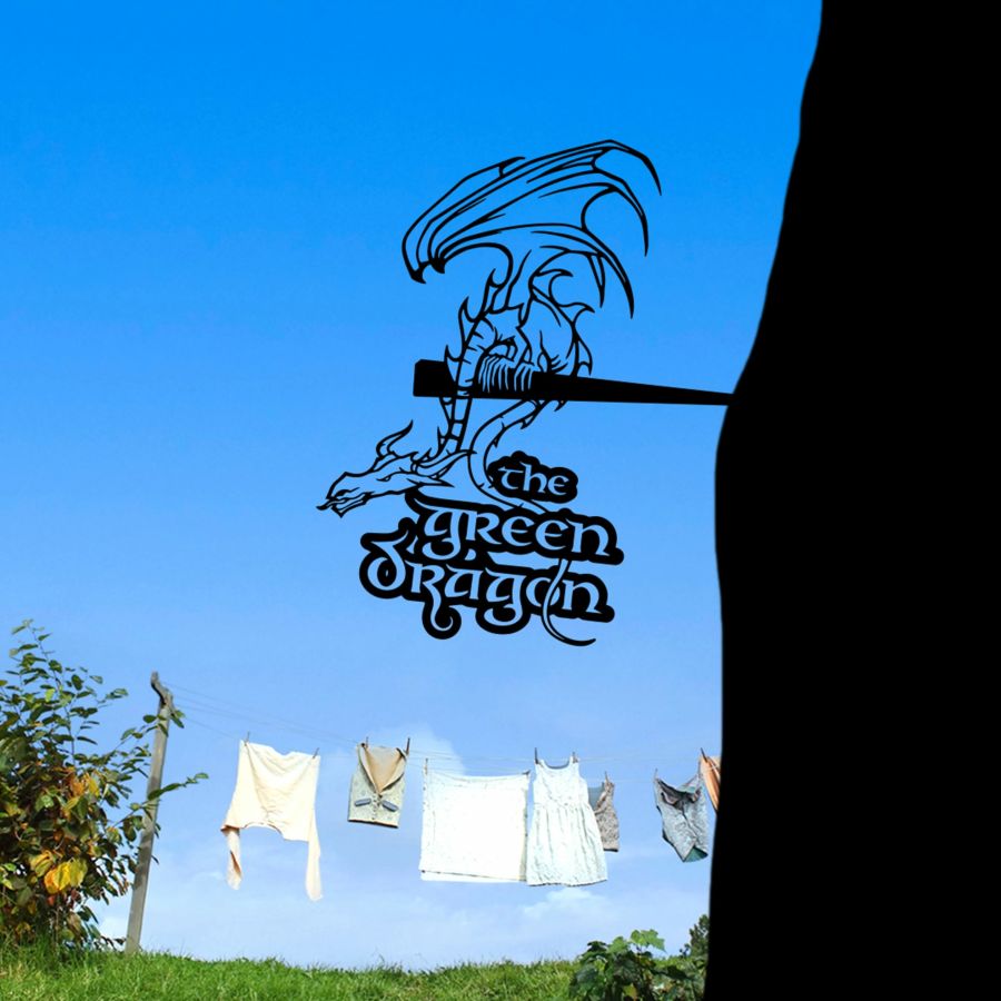 Lord of the Rings - The Green Dragon Metalbird Corten Steel Silhouette