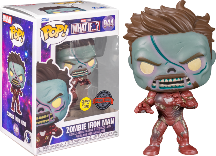 What If - Zombie Iron Man Glow US Exclusive Pop! Vinyl