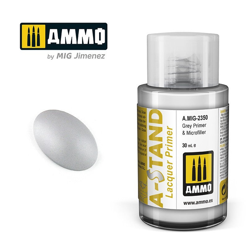 Ammo by MIG - A-Stand - Grey Primer & Microfiller 30ml