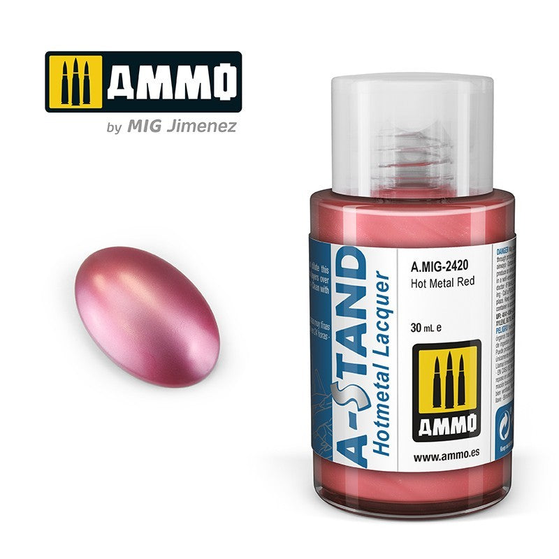 Ammo by MIG - A-Stand - Hot Metal Red 30ml