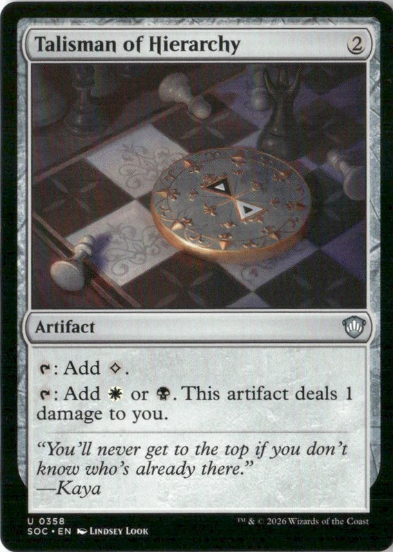 Talisman of Hierarchy - Commander: Secrets of Strixhaven