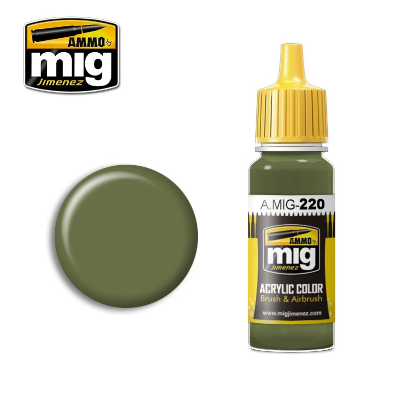 Ammo by MIG - Acrylic Color - Fs-34151 Zinc Chromate Green (Interior Green) 17ml