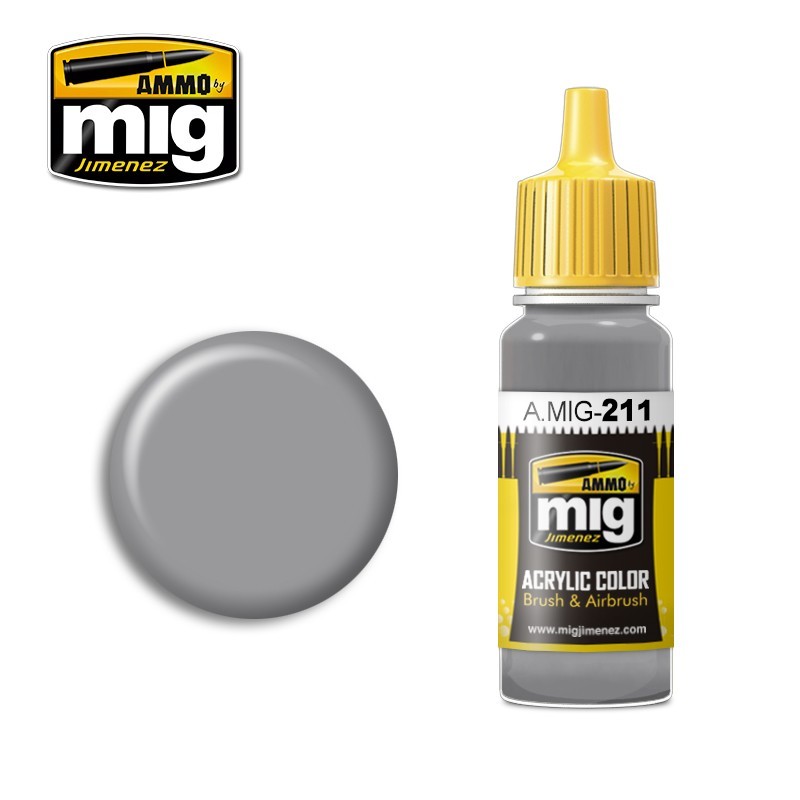 Ammo by MIG - Acrylic Color - Fs-36270 Medium Gray 17ml