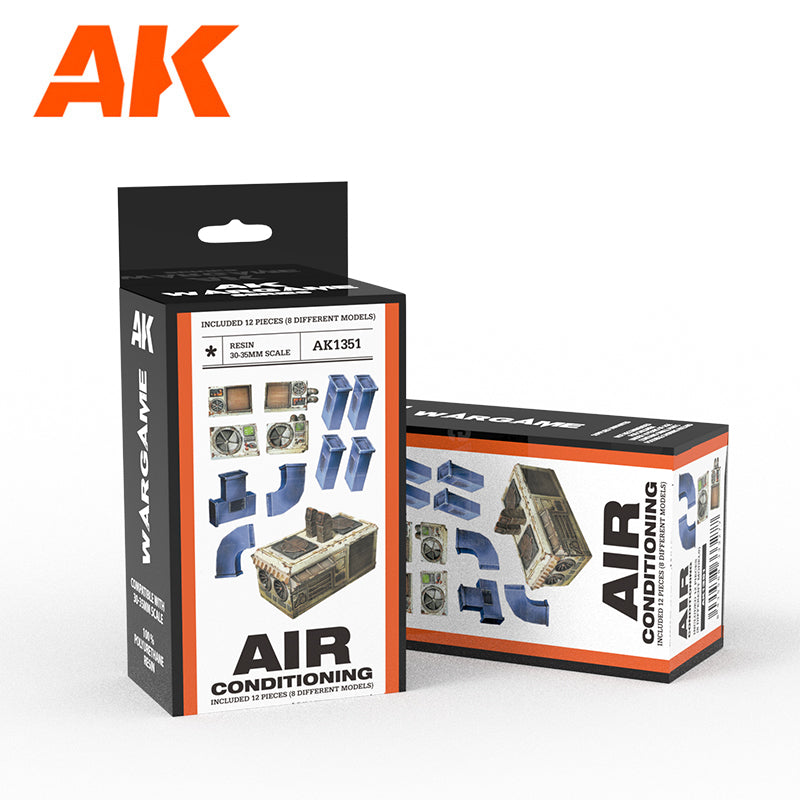 Ak Interactive - Resins - Wargame Resin Scenery - Air Conditioning Set Wargame (Resin 30-35mm)