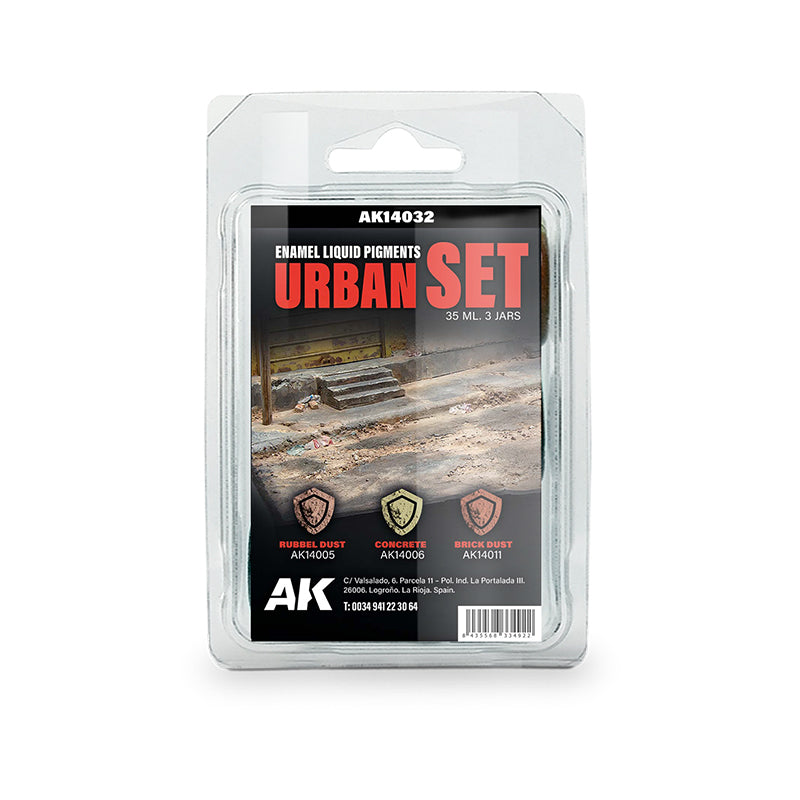 Ak Interactive - Pigments - Urban Set - Liquid Pigment (3 Ref)