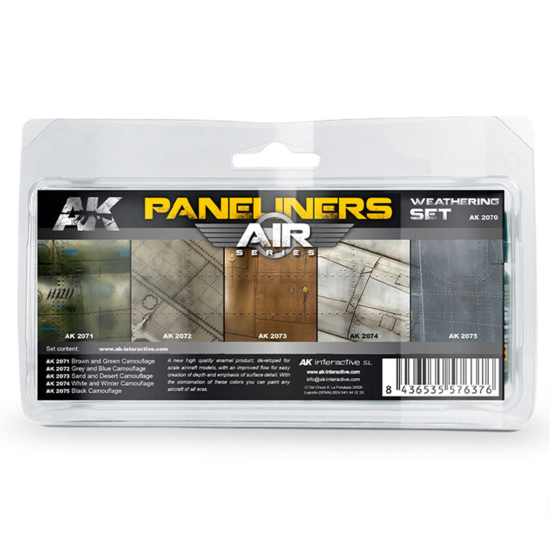 Ak Interactive - Weathering Sets - Paneliners Weathering Set