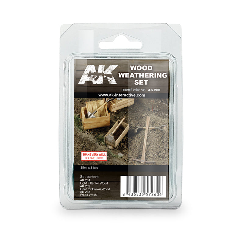 Ak Interactive - Weathering Sets - Wood Weathering Set