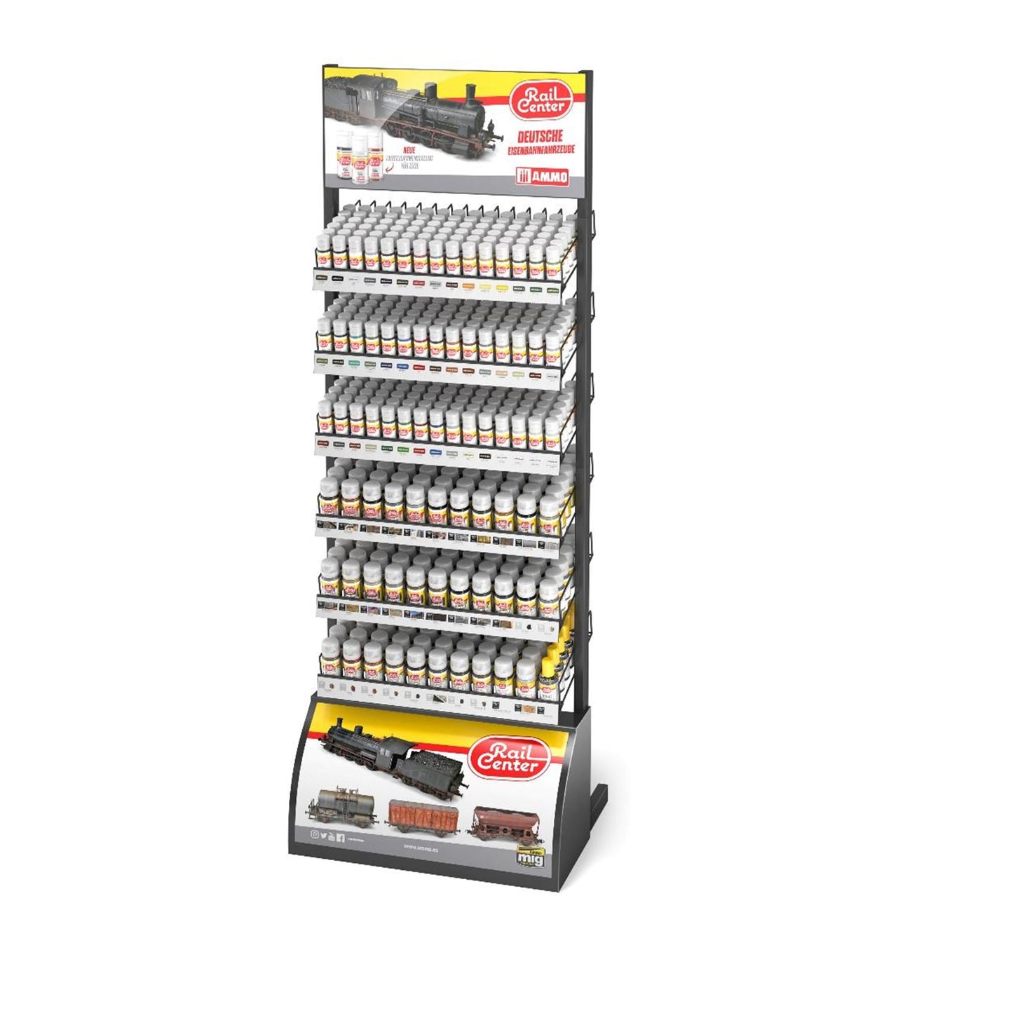 Ammo by MIG - Rail Center Complete Range Half Stand Display (Stand with Stock)