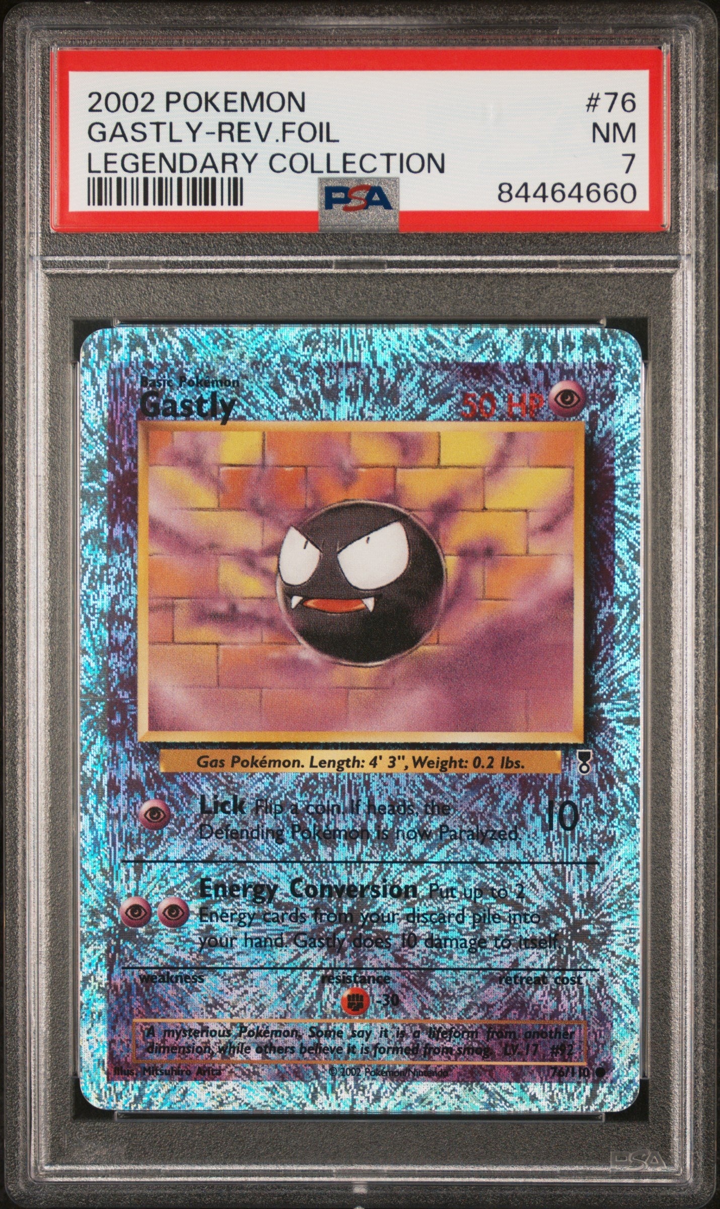 2002 Pokemon Legendary Collection 76 Gastly Rev.Foil Legendary Collection