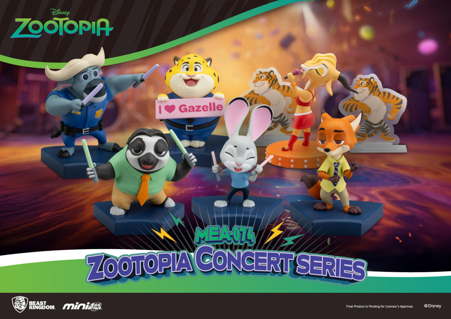 Beast Kingdom Mini Egg Attack Zootopia Concert Series Blind Box Set (6 in the Assortment)
