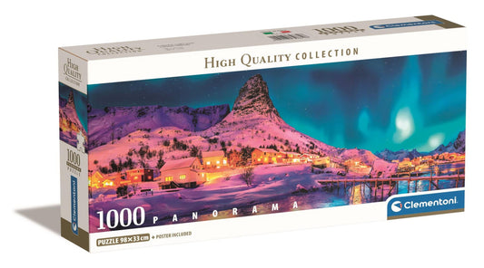 Clementoni Panorama Puzzle Night Lofoten Island Norway 1,000 Pieces