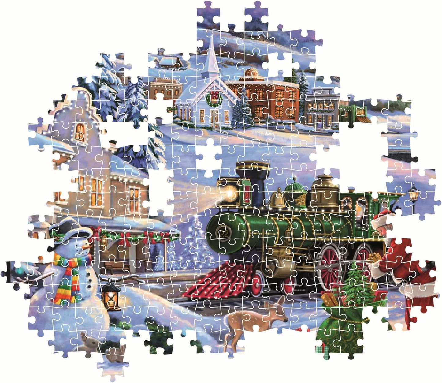 Clementoni Puzzle Christmas Train Poster Included 500 Pieces