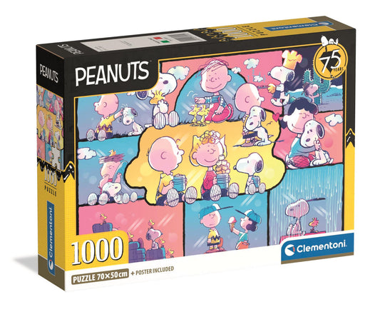 Clementoni Puzzle Peanuts 2 75 Years Poster Included 1,000 Pieces
