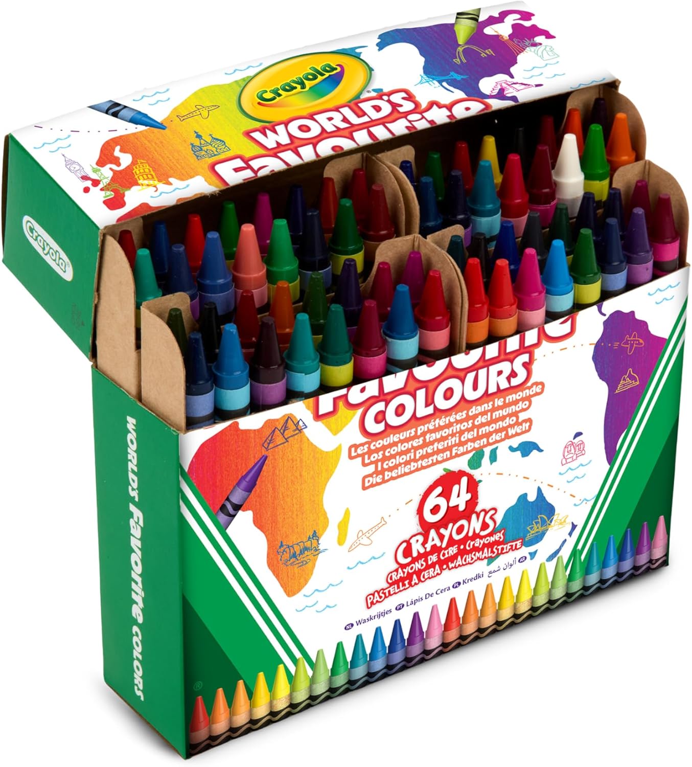 World's Favorite Colors Crayons, 64 Count