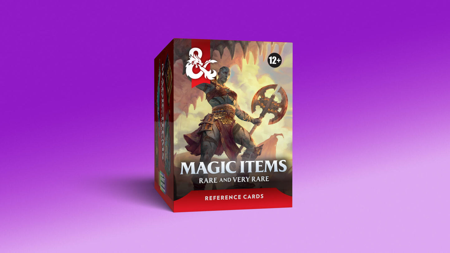 D&D Dungeons & Dragons Reference Cards Magic Items Rare and Very Rare