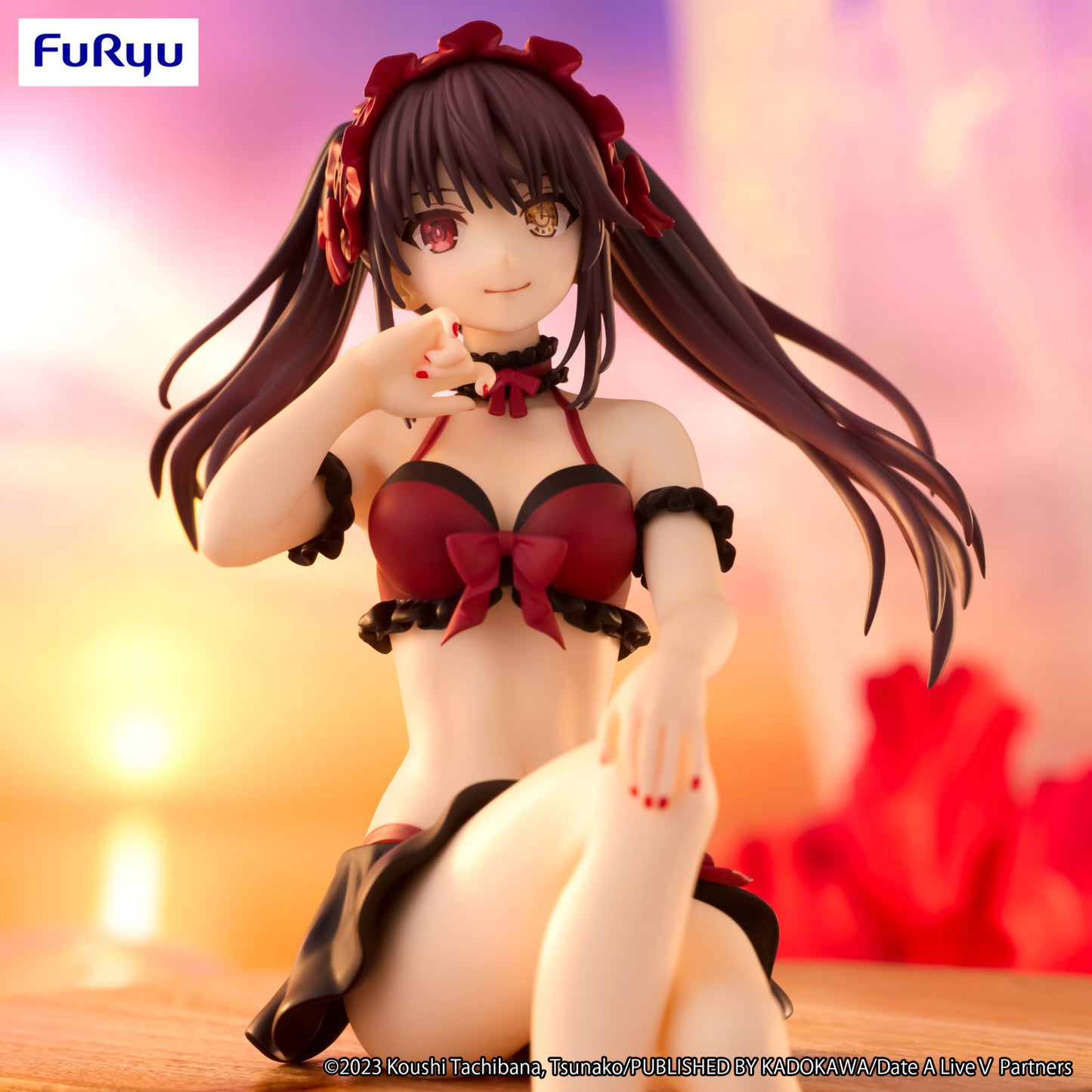 Date a Live V Noodle Stopper Figure Kurumi Tokisaki Swimsuit Version