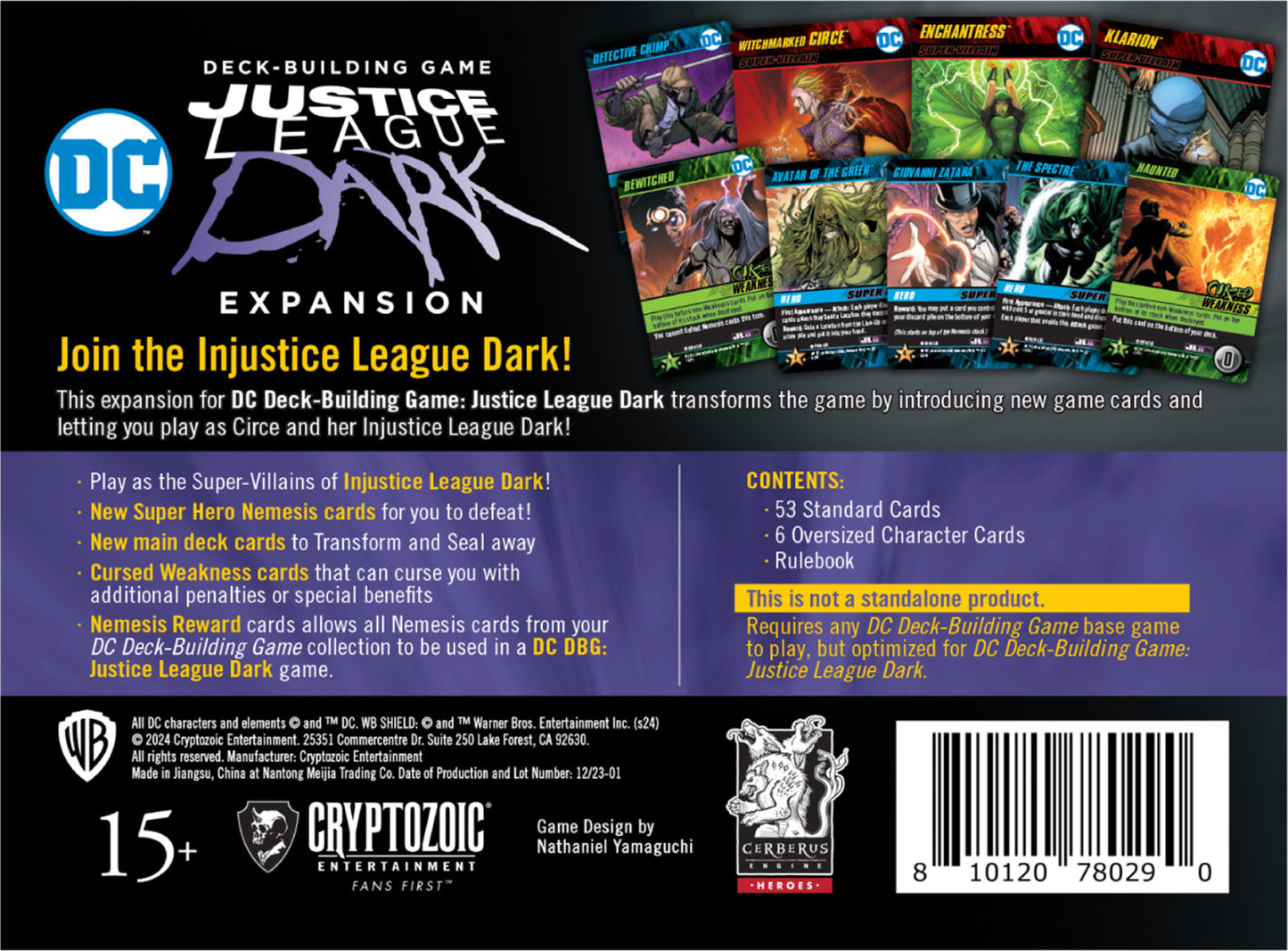 DC Deck Building Game Dark Justice League Dark (Expansion)