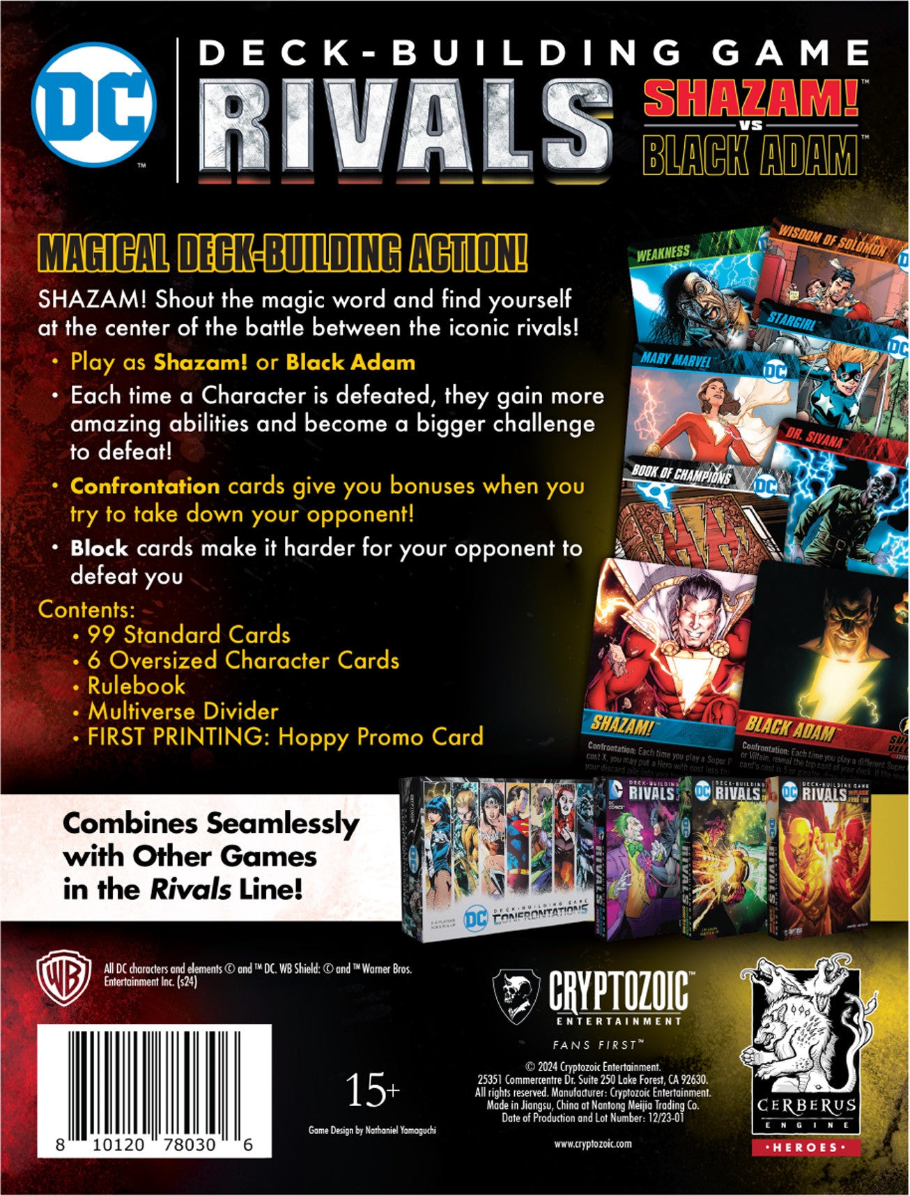 DC Deck Building Game Rivals Shazam! vs Black Adam