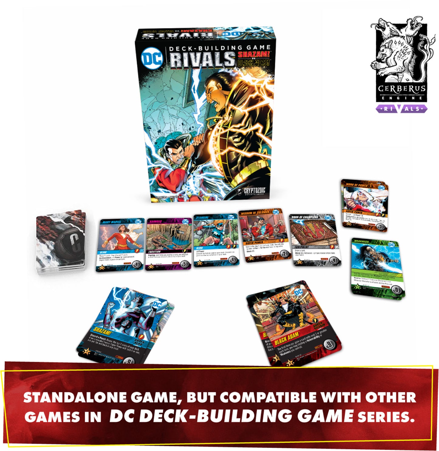 DC Deck Building Game Rivals Shazam! vs Black Adam