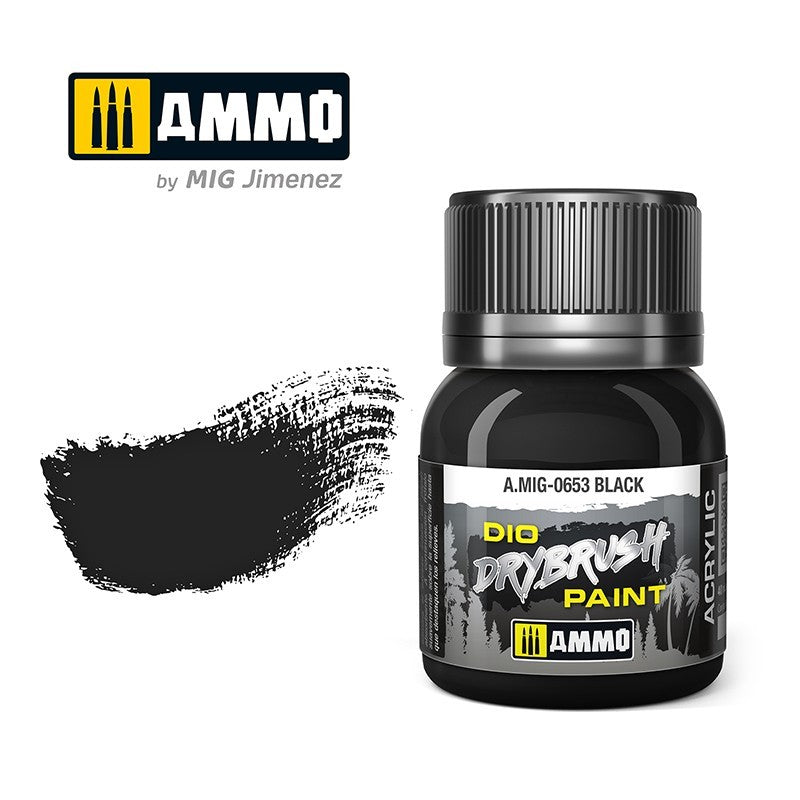 Ammo by MIG - Drybrush - Black Brown 40ml