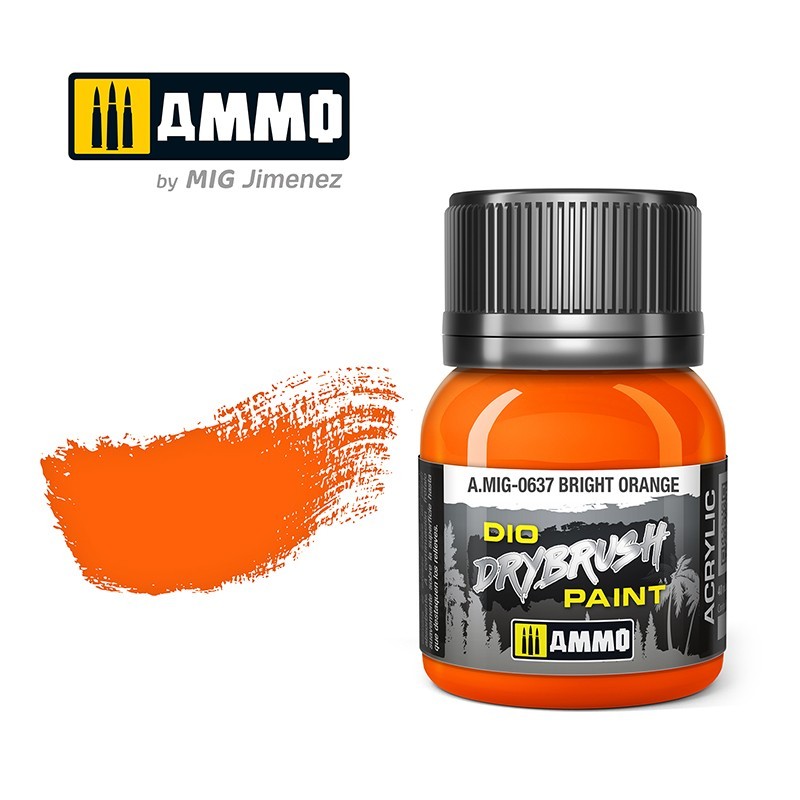 Ammo by MIG - Drybrush - Bright Orange 40ml