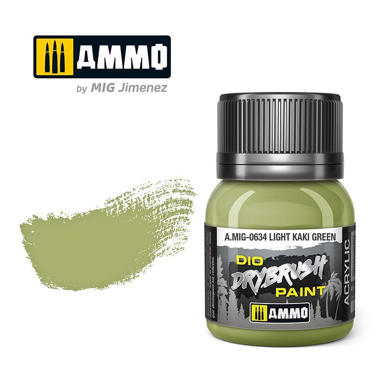 Ammo by MIG - Drybrush - Light Kaki Green 40ml