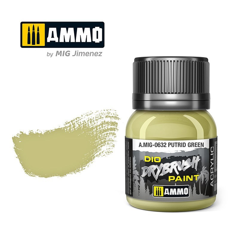 Ammo by MIG - Drybrush - Putrid Green 40ml