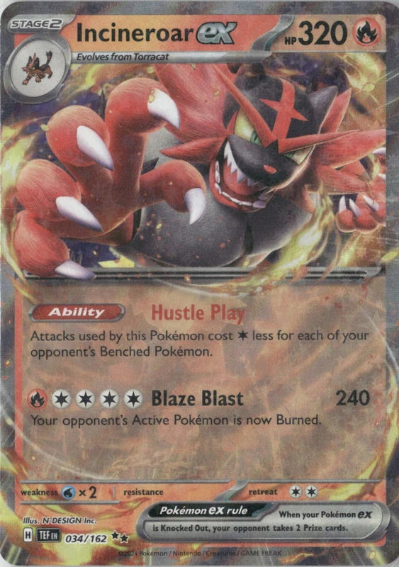 Incineroar ex - 034/162 - SV05: Temporal Forces