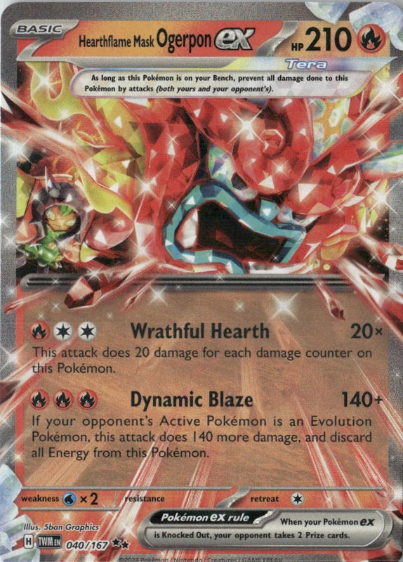Hearthflame Mask Ogerpon ex - 040/167 - SV06: Twilight Masquerade