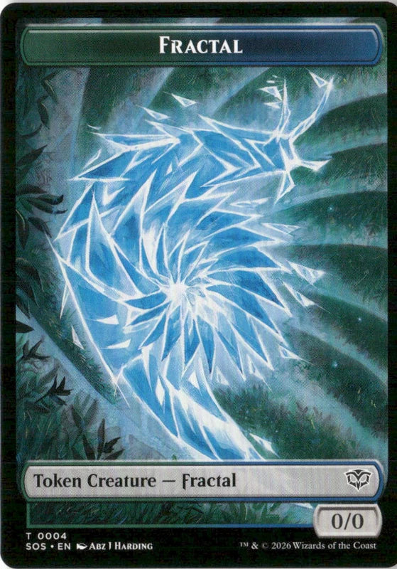 Fractal (0004) // Spirit (0010) Double-Sided Token - Secrets of Strixhaven