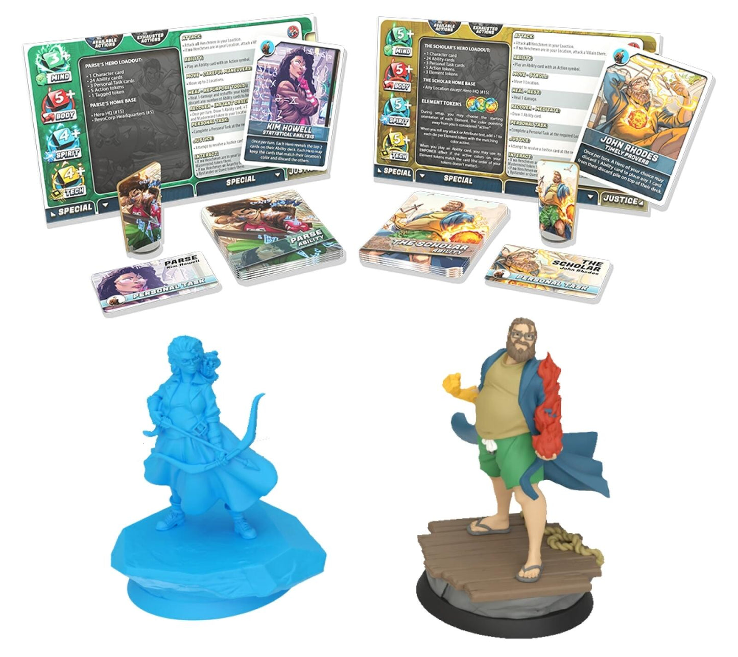 Freedom Five Parse & The Scholar Team Up Pack Expansion (Kickstarter Painted Edition)