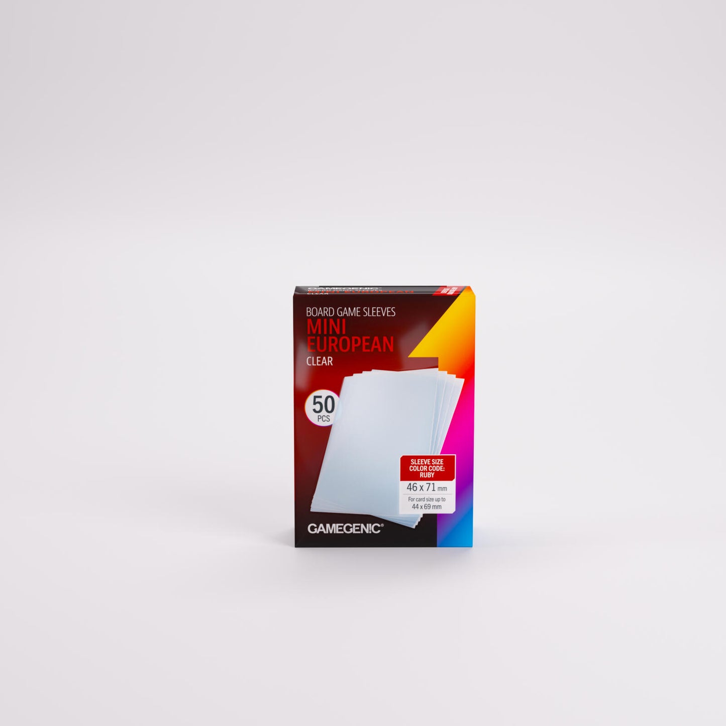 Gamegenic Board Game Card Sleeves - Mini European Clear (46mm x 71mm) (50 Sleeves Per Pack)
