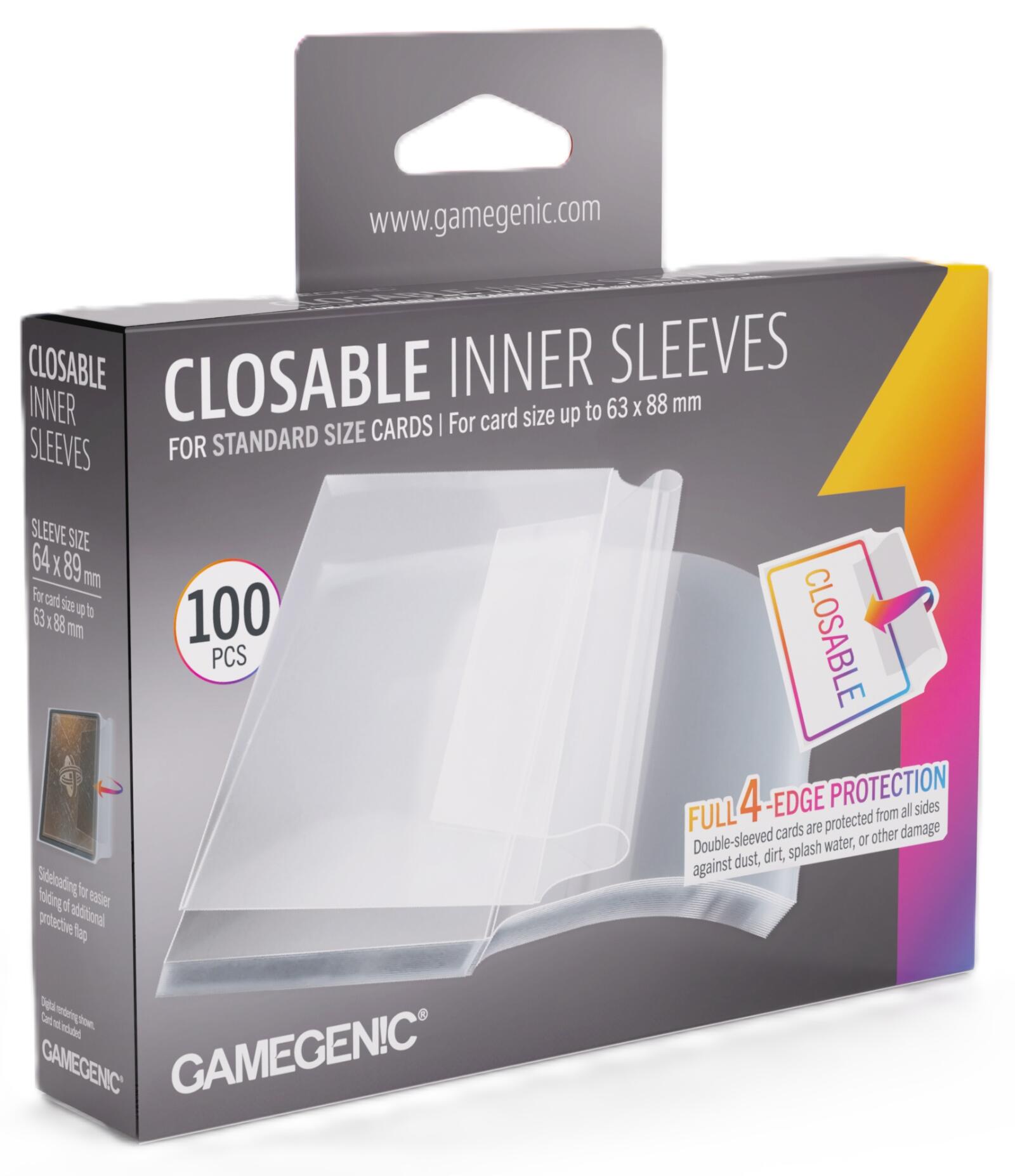 64mm x 89mm card sleeves Gamegenic Closable Inner Sleeves, 100 Per Pack Color:Blue/Orange MTGFS20 These inner sleeves offer Shadowless vs Shadowed Pokemon