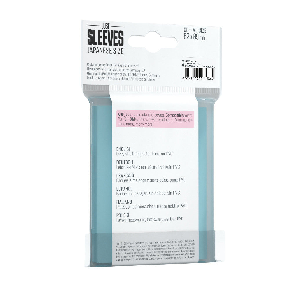 Gamegenic Just Sleeves Japanese Size Clear