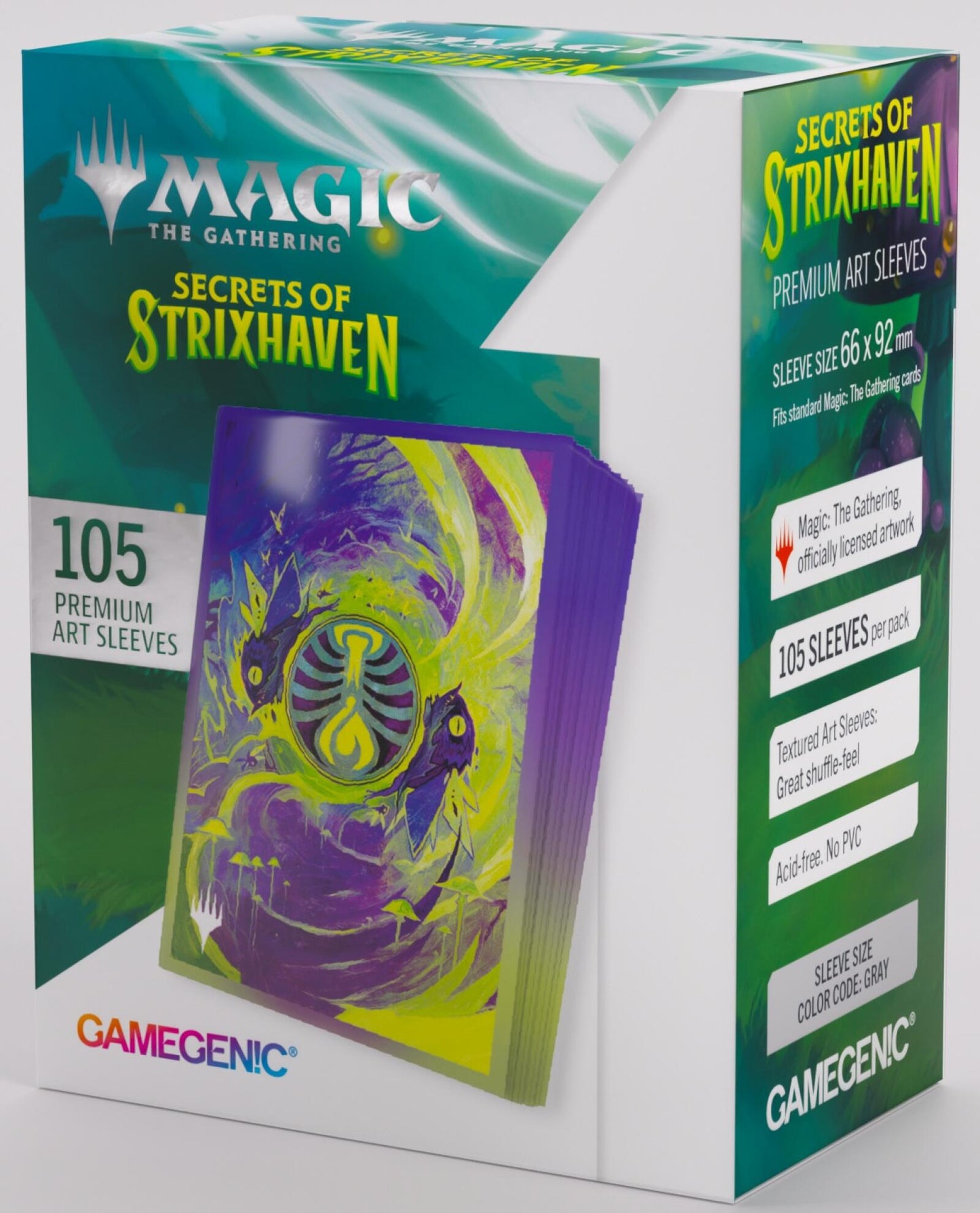 Gamegenic Magic The Gathering Secrets of Strixhaven Premium Art Sleeves - Witherbloom (66 x 92 mm) (105 Sleeves Per Pack)