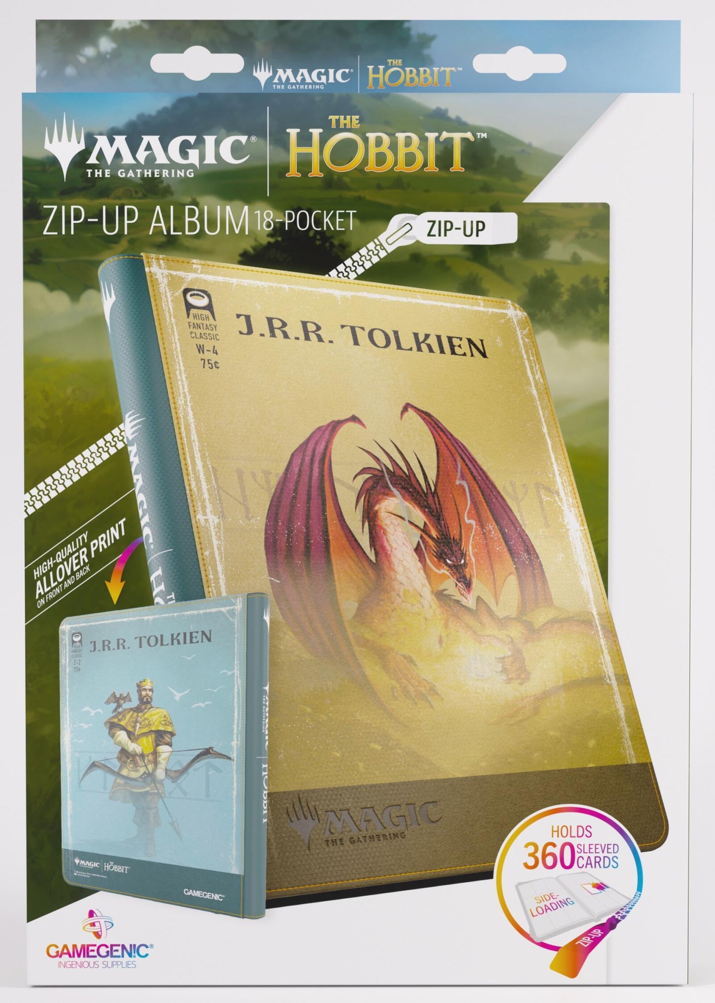Gamegenic Magic The Gathering The Hobbit Zip-Up Album 18-Pocket - Gleaming Splendor/The King of Dale