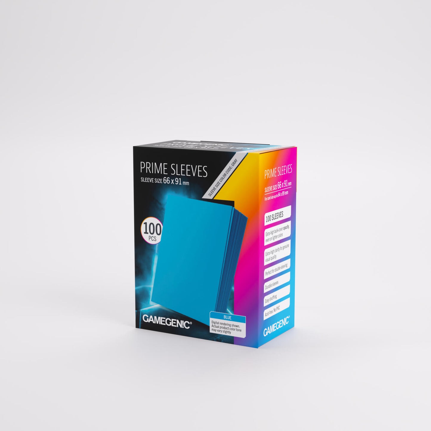 Gamegenic Prime Card Sleeves - Blue (66mm x 91mm) (100 Sleeves Per Pack)